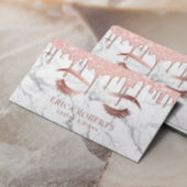 メイクアップアーティストバラ金ゴールド大理石まぶしと眉 名刺