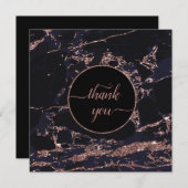 メイクアップアーティストバラ金ゴールド大理石招待状 招待状 (正面/裏面)