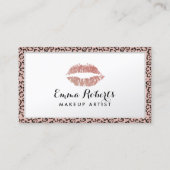 メイクアップアーティストバラ金ゴールドLIps 縁ど Leopard  名刺 (正面)