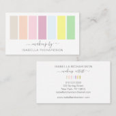 メイクアップアーティストパステルパレットアイシャドウ 名刺 (正面/裏面)