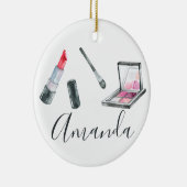 メイクアップアーティストパーソナライズされたカスタムアート セラミックオーナメント (右)