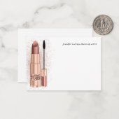 メイクアップアーティストパーソナライズされたノートカード ノートカード (正面/裏面インサイチュ)