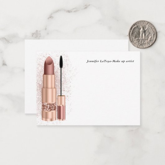 メイクアップアーティストパーソナライズされたノートカード ノートカード (正面/裏面インサイチュ)