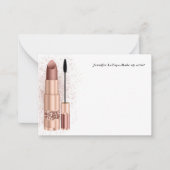 メイクアップアーティストパーソナライズされたノートカード ノートカード (正面)