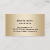 メイクアップアーティストパープルグリッターリップサロンロイヤリティ ロイヤリティカード (裏面)