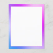 メイクアップアーティストパープルホワイトとブルーの文字テンプレート チラシ (裏面)