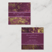 メイクアップアーティストパープルマーブル スクエア名刺 (正面/裏面)