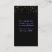 メイクアップアーティストパープルリップサロンソーシャルメディア 名刺 (裏面)