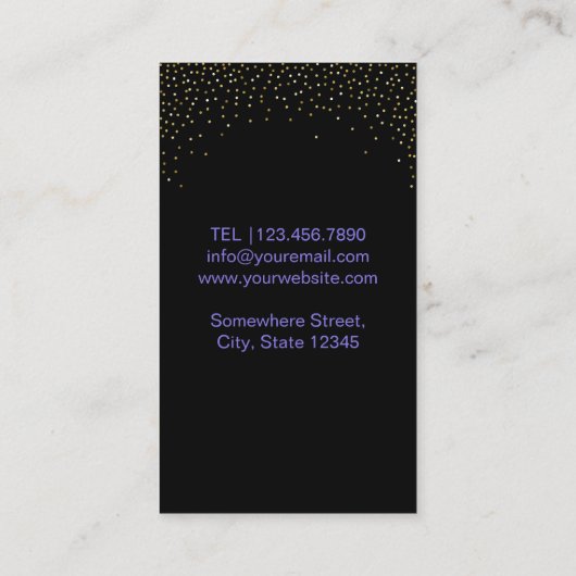 メイクアップアーティストパープルリップサロンソーシャルメディア 名刺 (裏面)