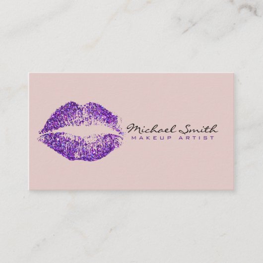 メイクアップアーティストパープルリップ#4 名刺 (正面)