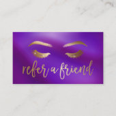 メイクアップアーティストパープル&金ゴールド紹介 紹介カード (正面)