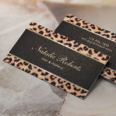 メイクアップアーティストヒョウ&ダマスク美しいサロン 名刺