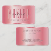 メイクアップアーティストビジネスカードエレガントバラ金ゴールド 名刺 (正面/裏面)