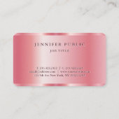 メイクアップアーティストビジネスカードエレガントバラ金ゴールド 名刺 (裏面)