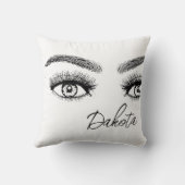 メイクアップアーティストビューティシャン モダン | パーソナライズされた クッション (裏面)