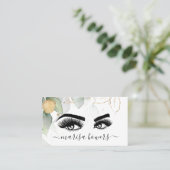 メイクアップアーティストビューティフルアイ美しい緑のフローラ 名刺 (スタンド正面)