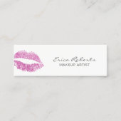 メイクアップアーティストピモダンンクグリッターリップエレガント スキニー名刺 (正面)