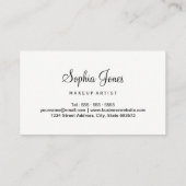 メイクアップアーティストピモダンンクフローラ名刺 名刺 (裏面)