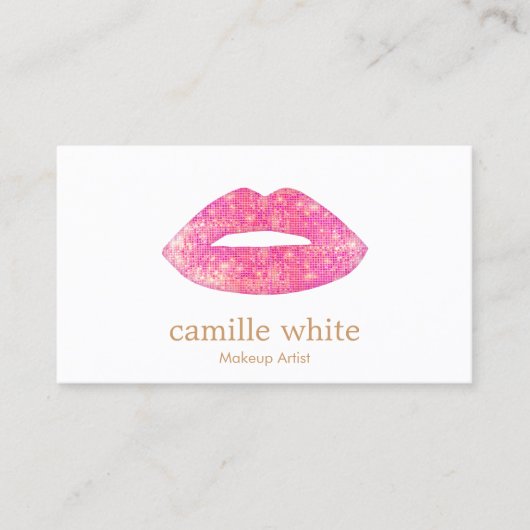 メイクアップアーティストピンクの続編リップ 名刺 (正面)