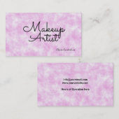 メイクアップアーティストピンクの雲 名刺 (正面/裏面)