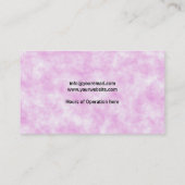 メイクアップアーティストピンクの雲 名刺 (裏面)
