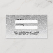 メイクアップアーティストピンクリップシルバーグリッター紹介 紹介カード (裏面)