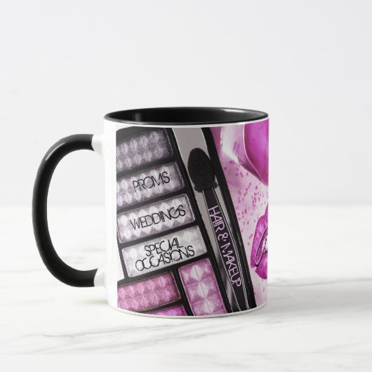 メイクアップアーティストピンクリップスティックキス美しいサロン マグカップ (左)