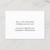 メイクアップアーティストピンクリップ&ブラック美しいサロン 名刺 (裏面)