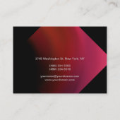 メイクアップアーティストピンクレッドパープルブラックビジネスカード 名刺 (裏面)