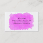 メイクアップアーティストピンクロッチ美しい名刺 名刺 (裏面)