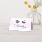 メイクアップアーティストピンク赤面眉まぶし水彩 ロイヤリティカード (正面)