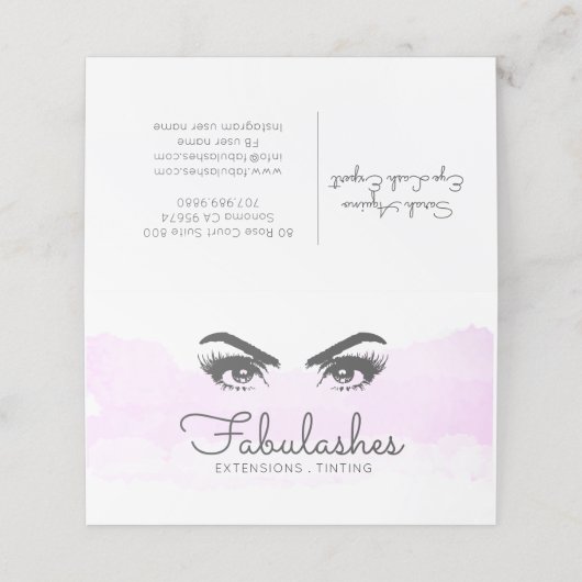 メイクアップアーティストピンク赤面眉まぶし水彩 ロイヤリティカード (外部開封)