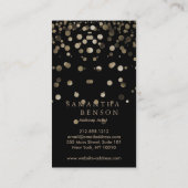 メイクアップアーティストファッショングローグリッタースパークル金ゴールド 名刺 (裏面)