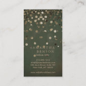 メイクアップアーティストファッショングローグリッタースパークル金ゴールド 名刺 (裏面)