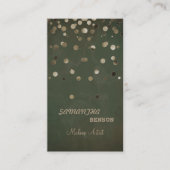 メイクアップアーティストファッショングローグリッタースパークル金ゴールド 名刺 (正面)