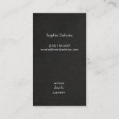 メイクアップアーティストフェイクゴールドフォイルのマスカラのロゴ 名刺 (裏面)