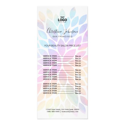 メイクアップアーティストフェイクホログラフィックダリア ラックカード (正面)