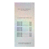 メイクアップアーティストフェイクレインボーグリッター価格表 ラックカード (正面)