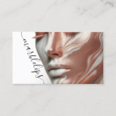 メイクアップアーティストフォトマーブルの口元に舌打ちされた唇 名刺 (正面)
