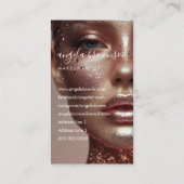 メイクアップアーティストフォトリップ口紅の光沢 名刺 (裏面)