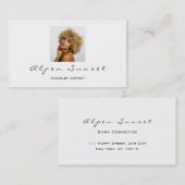 メイクアップアーティストフォト白黒ミニマリズム 名刺 (正面/裏面)