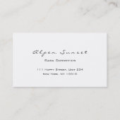 メイクアップアーティストフォト白黒ミニマリズム 名刺 (裏面)