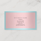 メイクアップアーティストフレームグリッターアイアクアティファニーピンク 名刺 (裏面)