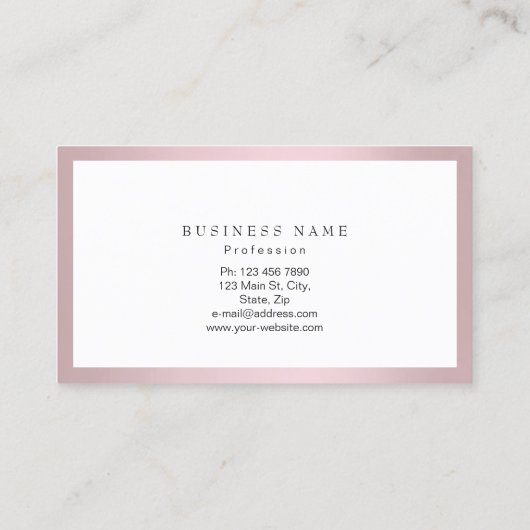 メイクアップアーティストフレームグリッターアイラッシュピンク 名刺 (裏面)