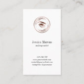 メイクアップアーティストフローラバラ金ゴールドまつ毛まつげ 名刺 (裏面)