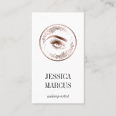 メイクアップアーティストフローラバラ金ゴールドまつ毛まつげ 名刺 (正面)