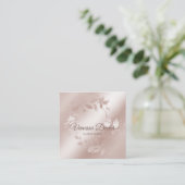 メイクアップアーティストフローララッシュイベントプランナーバラ金ゴールド スクエア名刺 (スタンド正面)