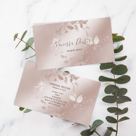 メイクアップアーティストフローララッシュイベントプランナーバラ金ゴールド 名刺