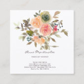 メイクアップアーティストフローラ水彩保保 スクエア名刺 (裏面)