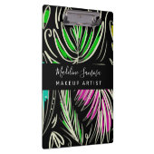 メイクアップアーティストブライトジャングルドゥードルブラック クリップボード (右)